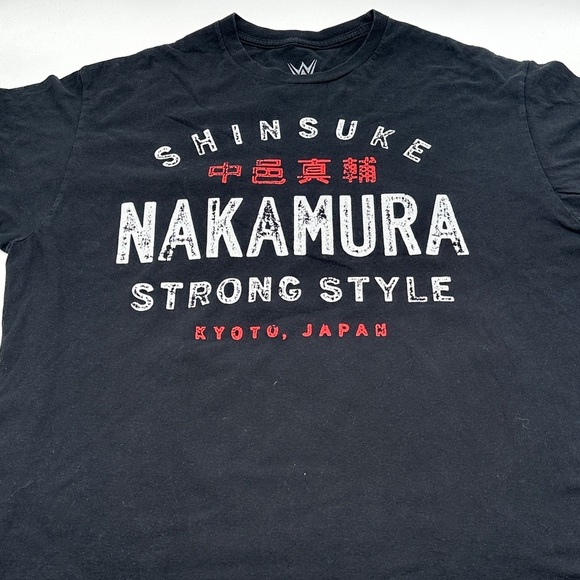 Mens WWE Black Nakamura Strong Style Tee Ripple Junction XL - Picture 1 of 6